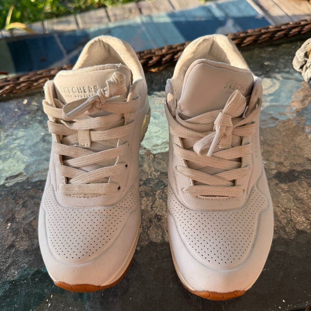 Skechers Steet Uno White Sneakers Size 6